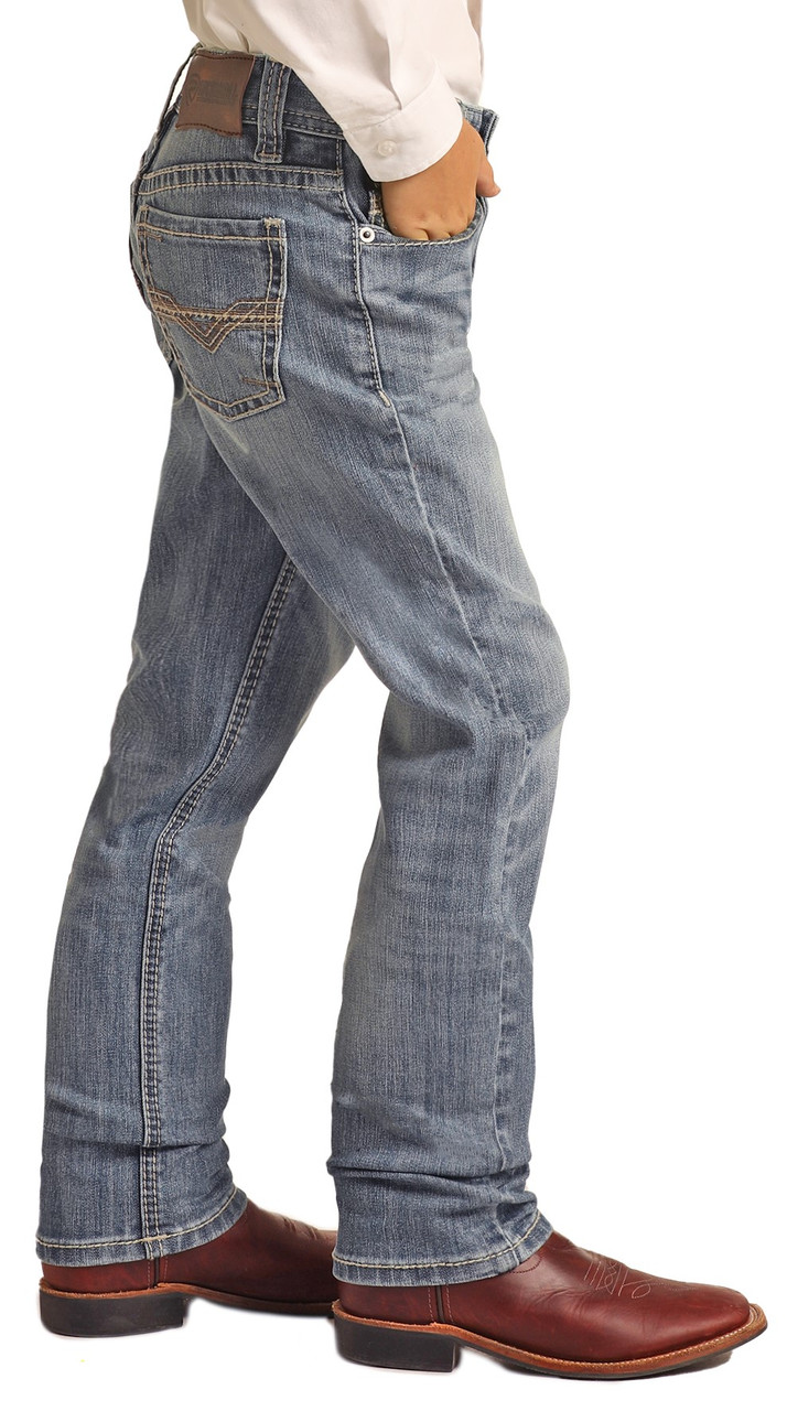 Boys' Slim Fit Revolver Light Wash Bootcut Jeans | Rock and Roll Denim