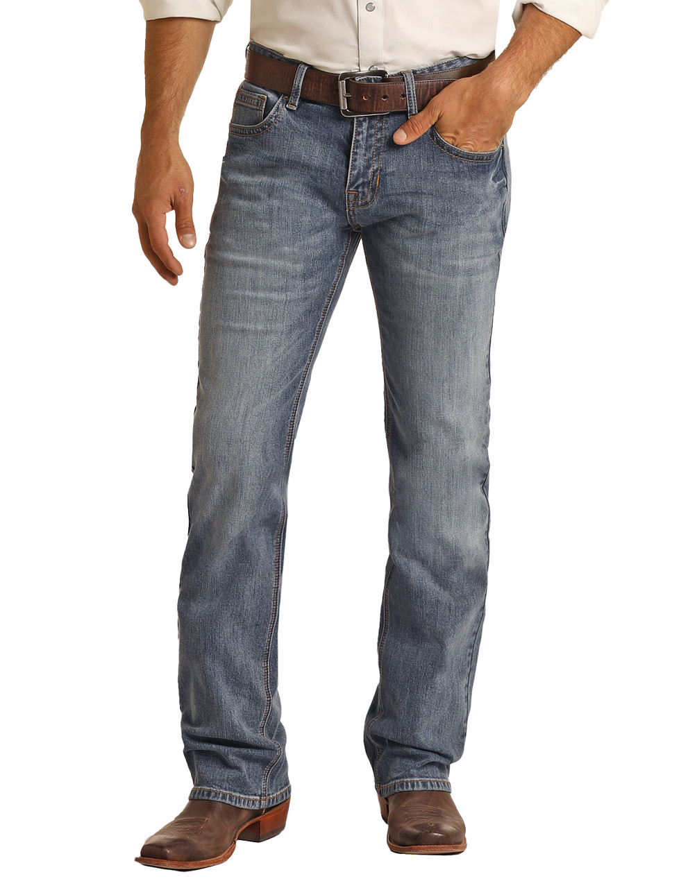 Men's Vintage '46 Straight Stretch Small V Bootcut Jeans | Rock and ...