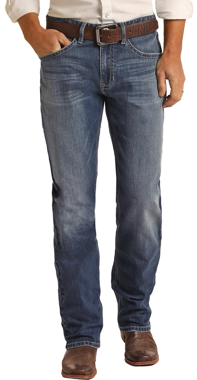 Men's Vintage '46 Relaxed Fit Big V Stretch Stackable Bootcut Jeans ...