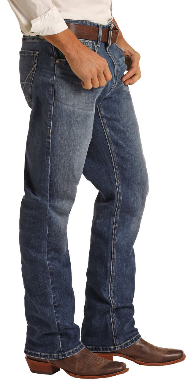 Men's Vintage '46 Relaxed Fit Big V Stretch Stackable Bootcut Jeans ...