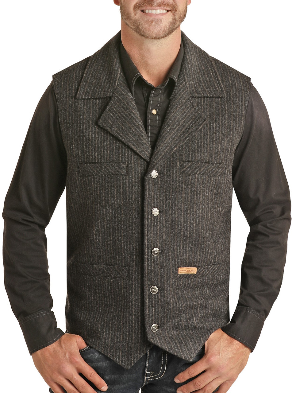 Men's Montana Stripe Wool Vest | Rock and Roll Denim