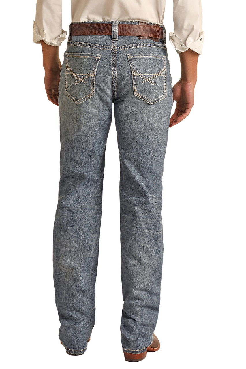 Relaxed Fit Stretch Straight Bootcut Jeans (RRMD0SR13S)