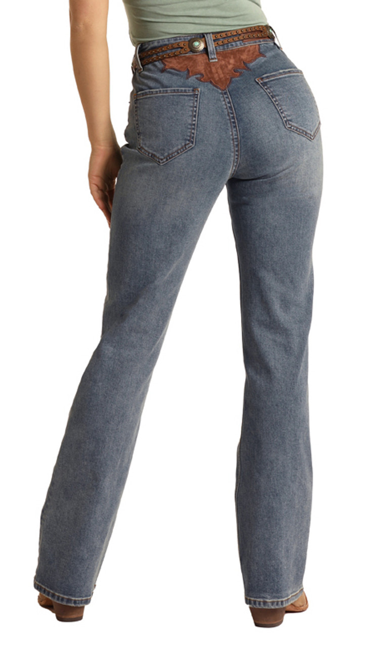 Women's High Rise Extra Stretch Bootcut Jeans - Medium Vintage | Rock ...