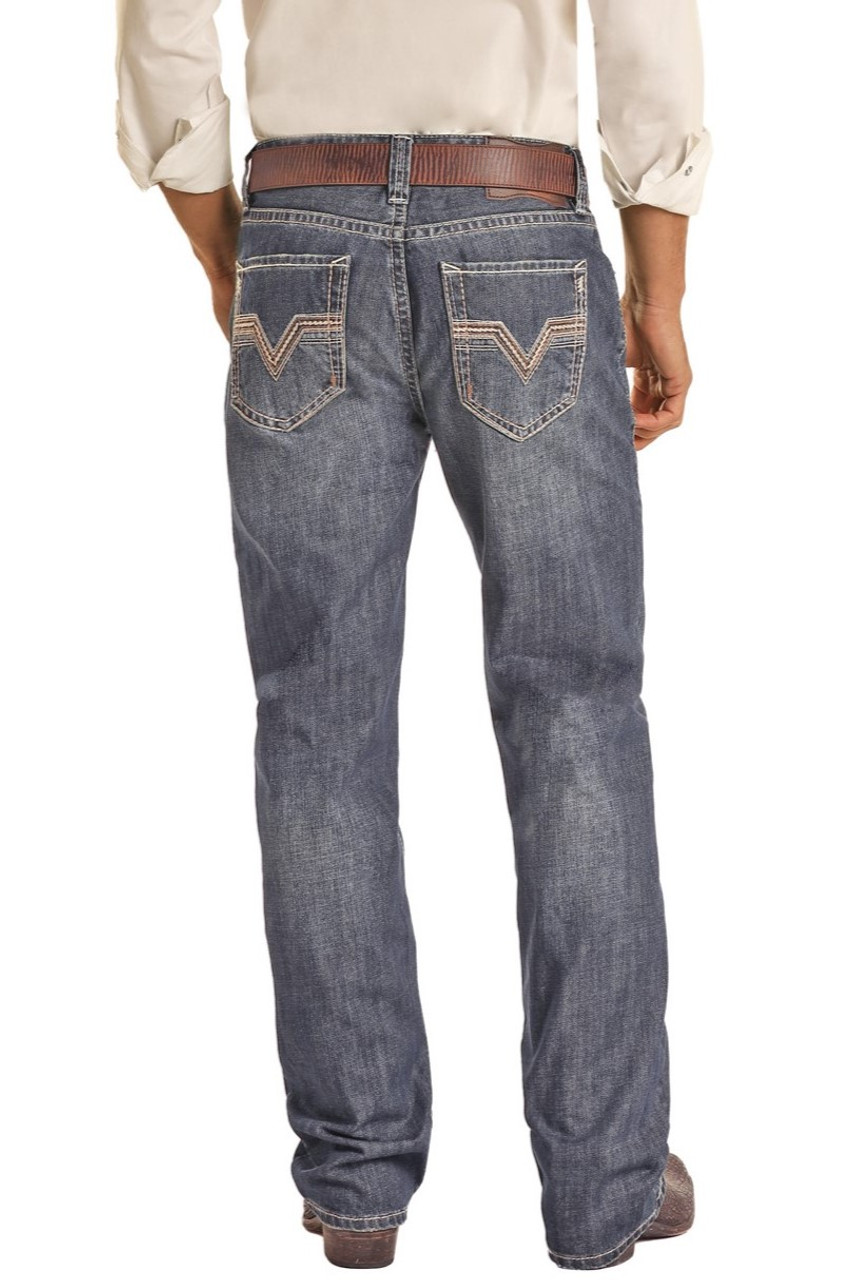 Men's Relaxed Fit Straight Jeans - Dark Vintage