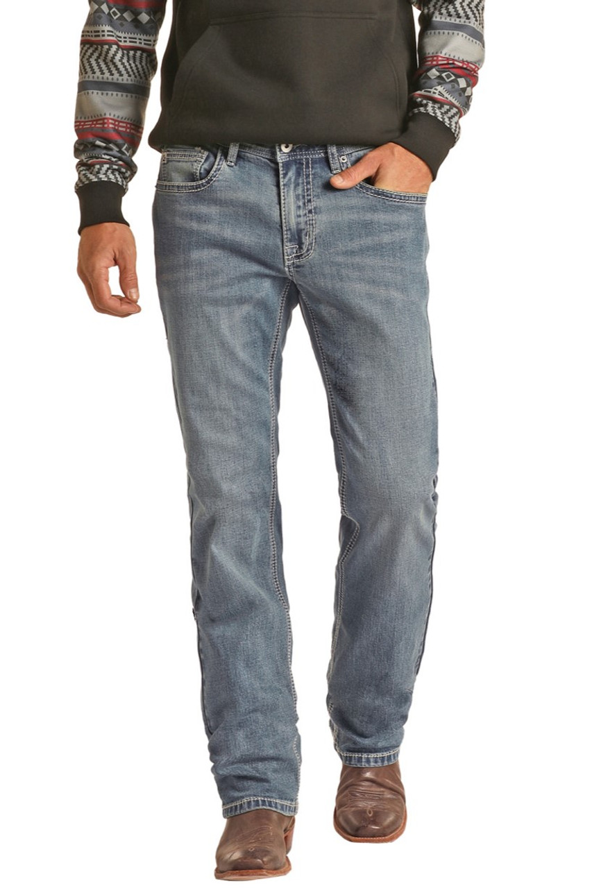 Men's Hooey Slim Fit Stretch Straight Jeans - Medium Wash | Rock and ...
