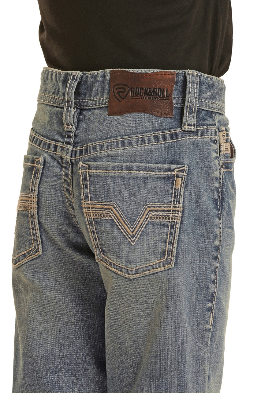 Boys Boot Cut Medium Vintage Rock Roll Cowboy Jeans