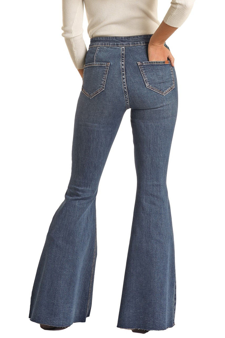 Glozeplus Bell Bottom Jeans for Women High Waisted Skinny Ripped