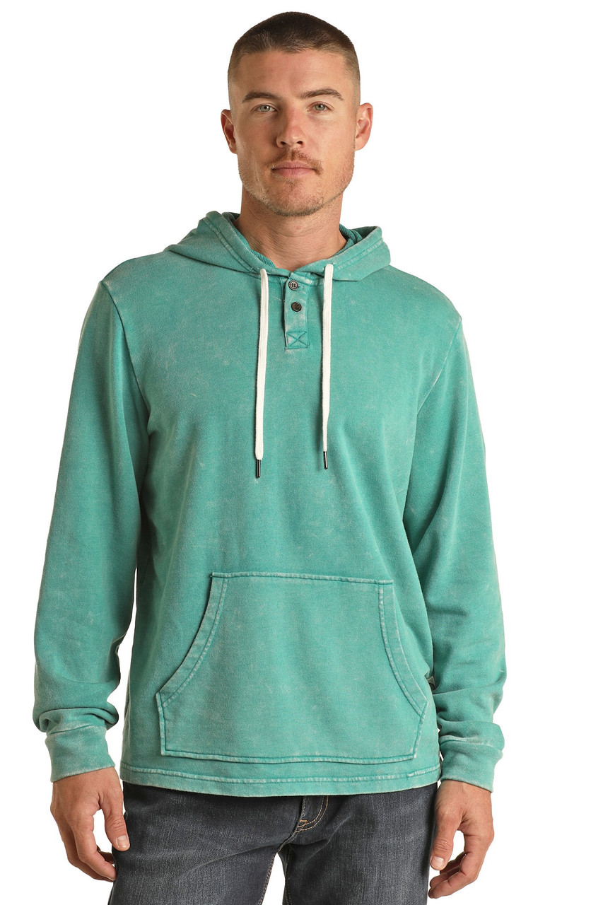 Men's Solid Hoodie - Jade, Peacock, Red | Rock and Roll Denim