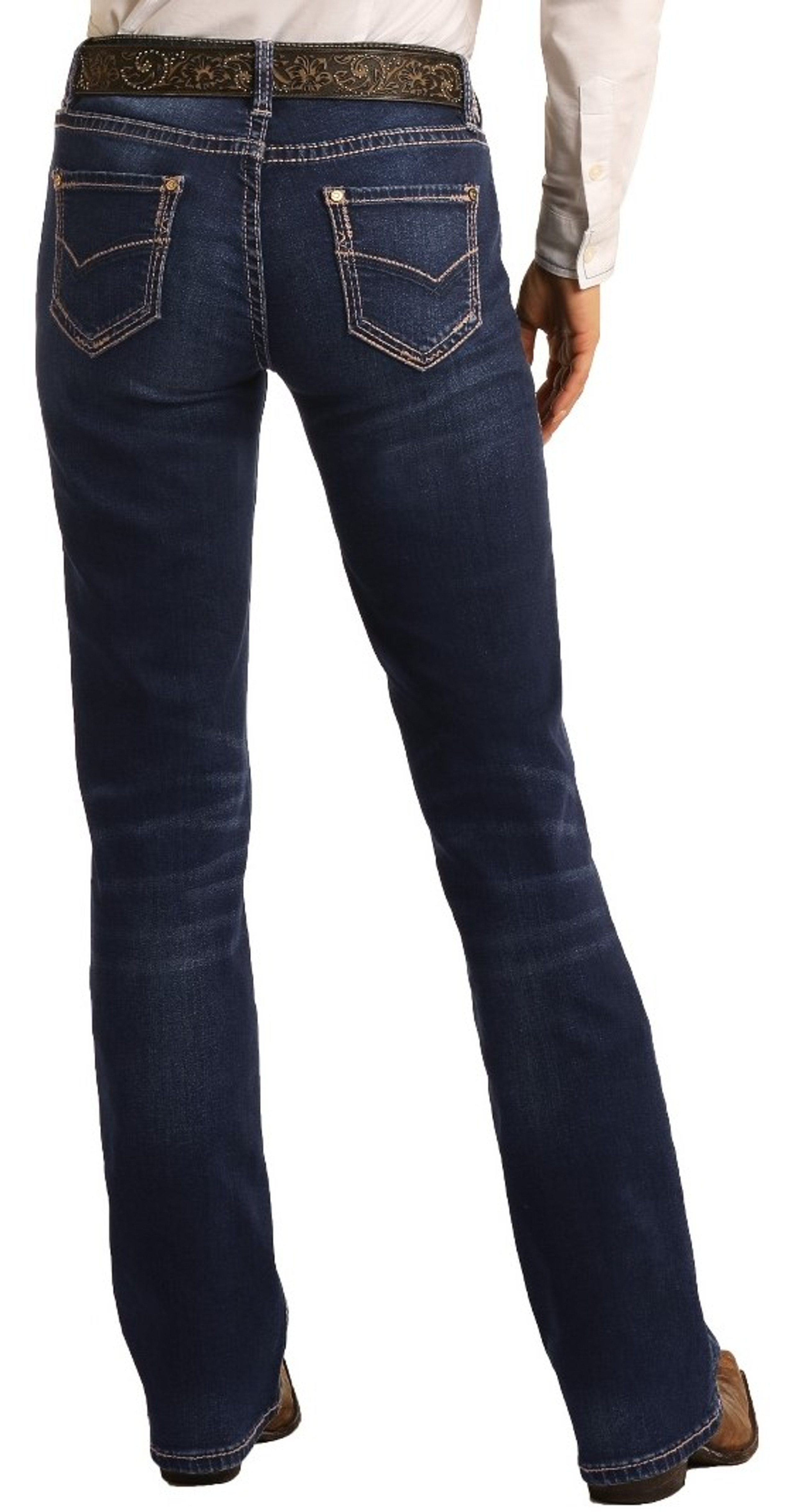 Women's Mid Rise Extra Stretch Bootcut Riding Jeans | Rock and Roll Denim