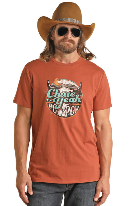 Unisex Graphic T-Shirt in Rust -Men's