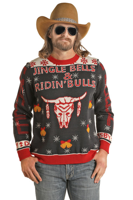 Dale Brisby Graphic Sweater in Night Blue - Men's