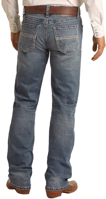 Relaxed Fit Stretch Straight Bootcut Jeans #M0S3574