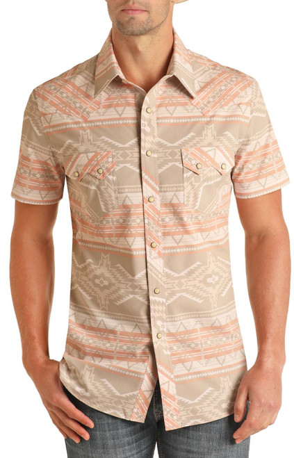 Vintage '46 Slim Fit Aztec Snap Shirt