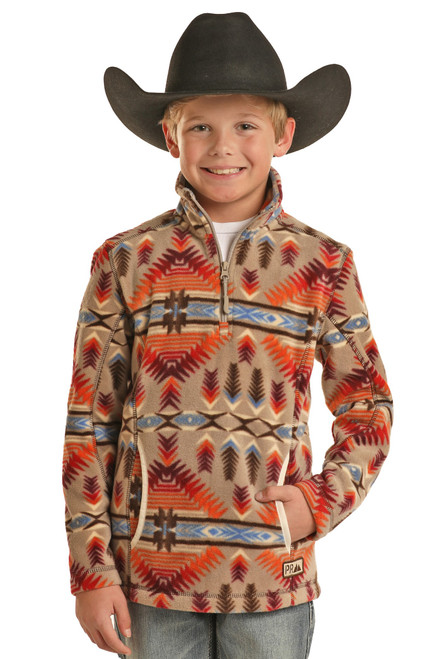 Powder River Men's Printed Aztec Quarter Zip Hoodie-Earthtones – Western  Edge, Ltd.