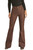 Women's High Rise Trouser Jeans in Brown - Front