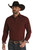 Men's Dobby Long Sleeve Snap Shirt in Maroon