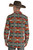 Men's Powder River Aztec Coat in Teal - Back