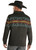Men's Aztec Shirt Jacket in Black - Back