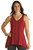 Women's Studded Tank Top in Burgundy - Front