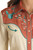 Women's Embroidered Long Sleeve Snap Shirt in Cream - Front Detail