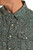 Men's Slim Fit Paisley Long Sleeve Snap Shirt in Teal - Detail