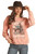 Women's Frontier Rodeo Tour Graphic Pullover in Coral - Front