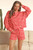 Women's Wild West Print Pullover in Coral - Front