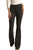 Women's High Rise Leopard Print Flare Jeans in Black - Front