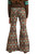 Girls' Mid Rise Extra Stretch Bell Bottom Jeans in Brown - Back