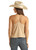 Women's Fringe Tank in Tan - Back