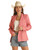 Women's Solid Blazer in Rose/Mauve - Front