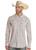 Men's Tek Western Longhorn Print Long Sleeve Snap Shirt in White - Front