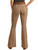 Women's High Rise Slim Fit Flare Jeans in Brown - Back