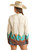 Women's Desert Scenery Print Long Sleeve Snap Shirt in Natural - Back