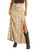 Horse Print Maxi Skirt with Leg Slit in Natural - Front