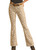 Women's High Rise Slim Fit Flare Jeans in Natural-front