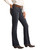 Women's Mid Rise Regular Fit Riding Jeans in Dark Wash- Side