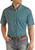 Regular Fit Stretch Turquoise Horseshoe Print Short Sleeve Shirt