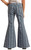 Girls' High Rise Extra Stretch Bell Bottom Jeans in Sky Blue - Back