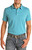 Men's  Bright Turquoise Performance Polo in Bright Turquoise - Front