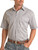 Men's Regular Fit Micro Dobby Short Sleeve Snap Shirt in Brown