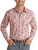 Men's Regular Fit Paisley Print Long Sleeve Button Shirt in Pink
