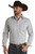 Men's Rough Stock Stripe Long Sleeve Snap Shirt in Sky Blue - Front
