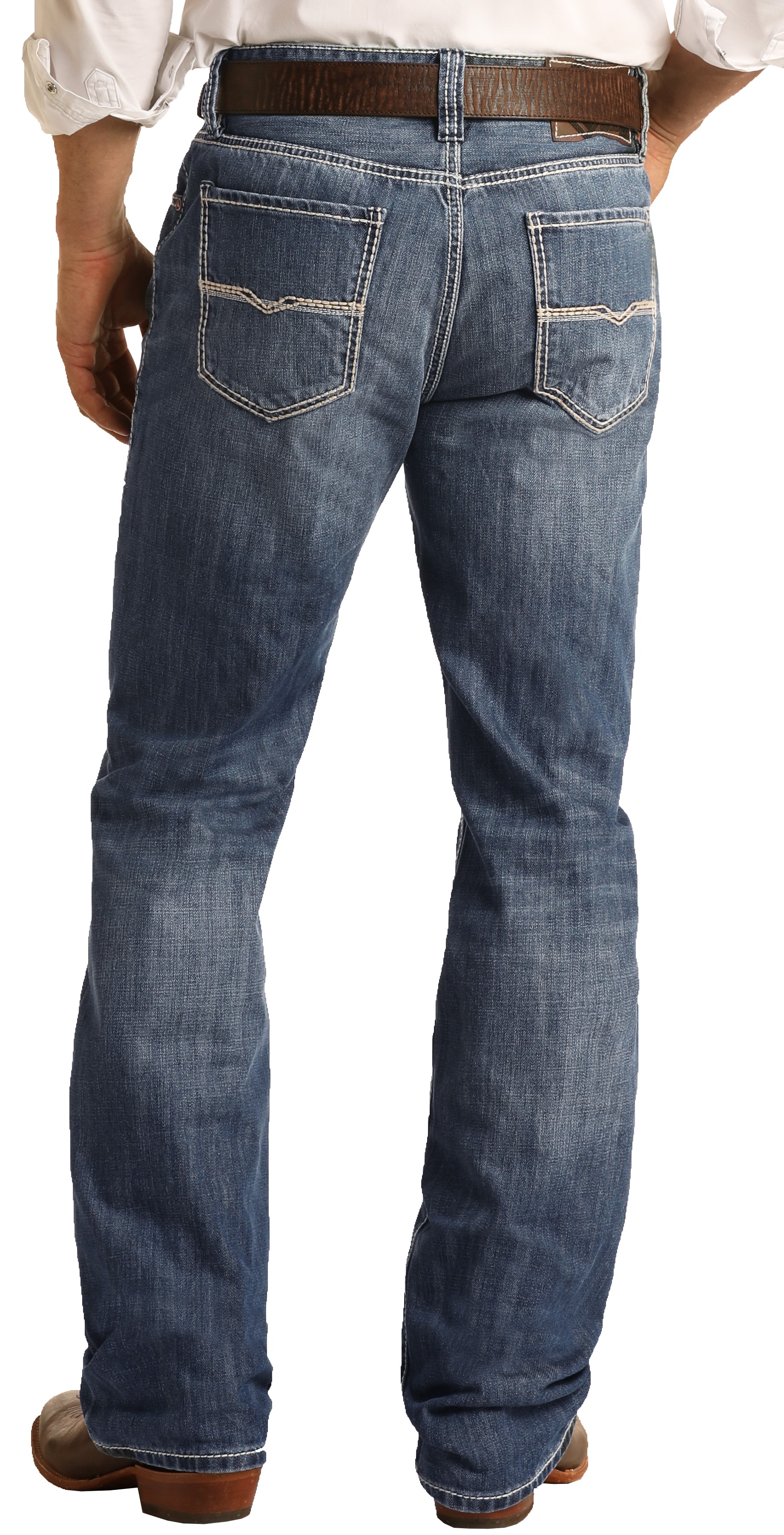Men's Relaxed Fit Double Barrel Straight Leg Jeans | Rock and Roll Denim