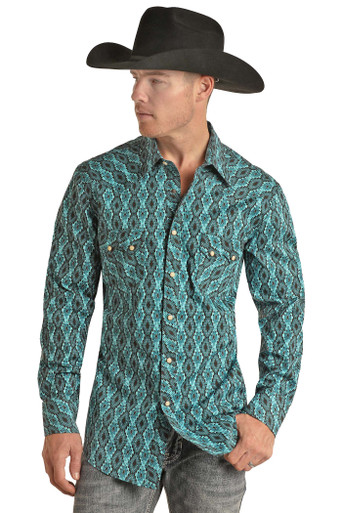 JMBONHEUR Western Shirts for Men - Men's Cowboy Pearl Snap Buttons Long  Sleeve Plaid 2 Pockets Casual Shirt (Blue White #13, S) : :  Clothing, Shoes & Accessories