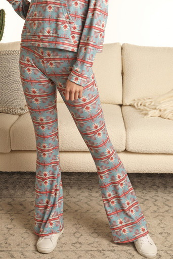 Cowgirl Courage Western Print Twill Flare Pants (Beige) · NanaMacs