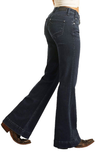 Women's Mid Rise Extra Stretch Trousers | Rock and Roll Denim