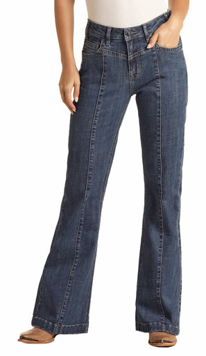 Womens Rock  Roll Cowgirl MidRise Trouser Jean W8M2682  High Country  Western Wear