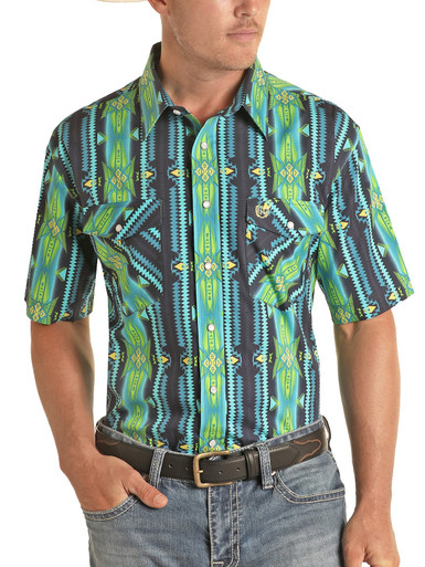 Tin Haul Men's Arrow Aztec Print Short Sleeve Western Shirt – Branded  Country Wear