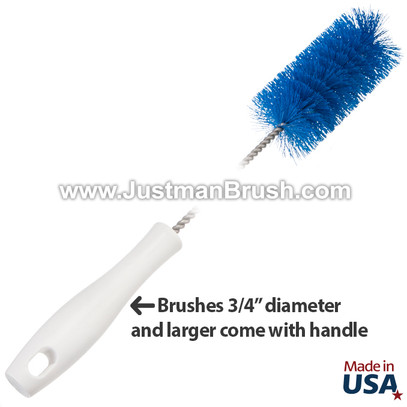 48-Inch Hygienic Tube Brushes - Polyester/Stainless Steel